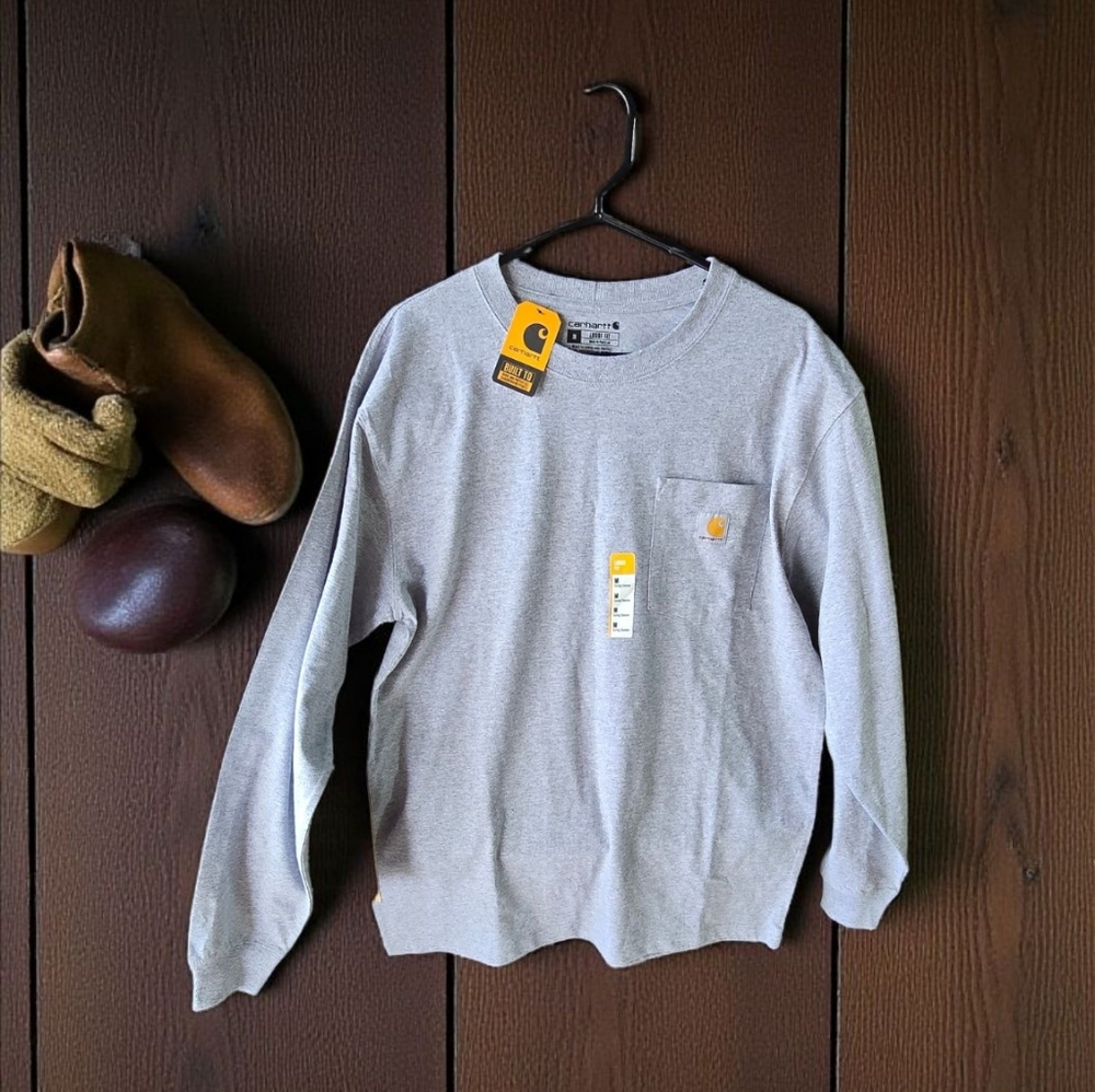 Carhartt Heather Gray Heavyweight Long Sleeve Tee